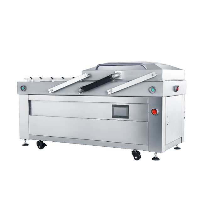 DZQ 850/2SE ماكينة سد الفراغات الأوتوماتيكية للأغذية الأكثر مبيعًا ماكينة تعبئة وتغليف الفراغ بغرفة مزدوجة