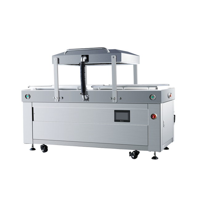 DZQ 850/2SE ماكينة سد الفراغات الأوتوماتيكية للأغذية الأكثر مبيعًا ماكينة تعبئة وتغليف الفراغ بغرفة مزدوجة