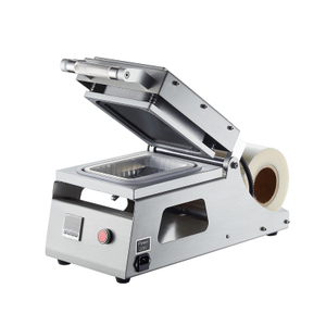 SY-01 آلة تغليف وتغليف الفراغ اليدوية لصينية السدادة الجلدية لحزمة ختم الحرارة الطازجة لفيلم PP PE