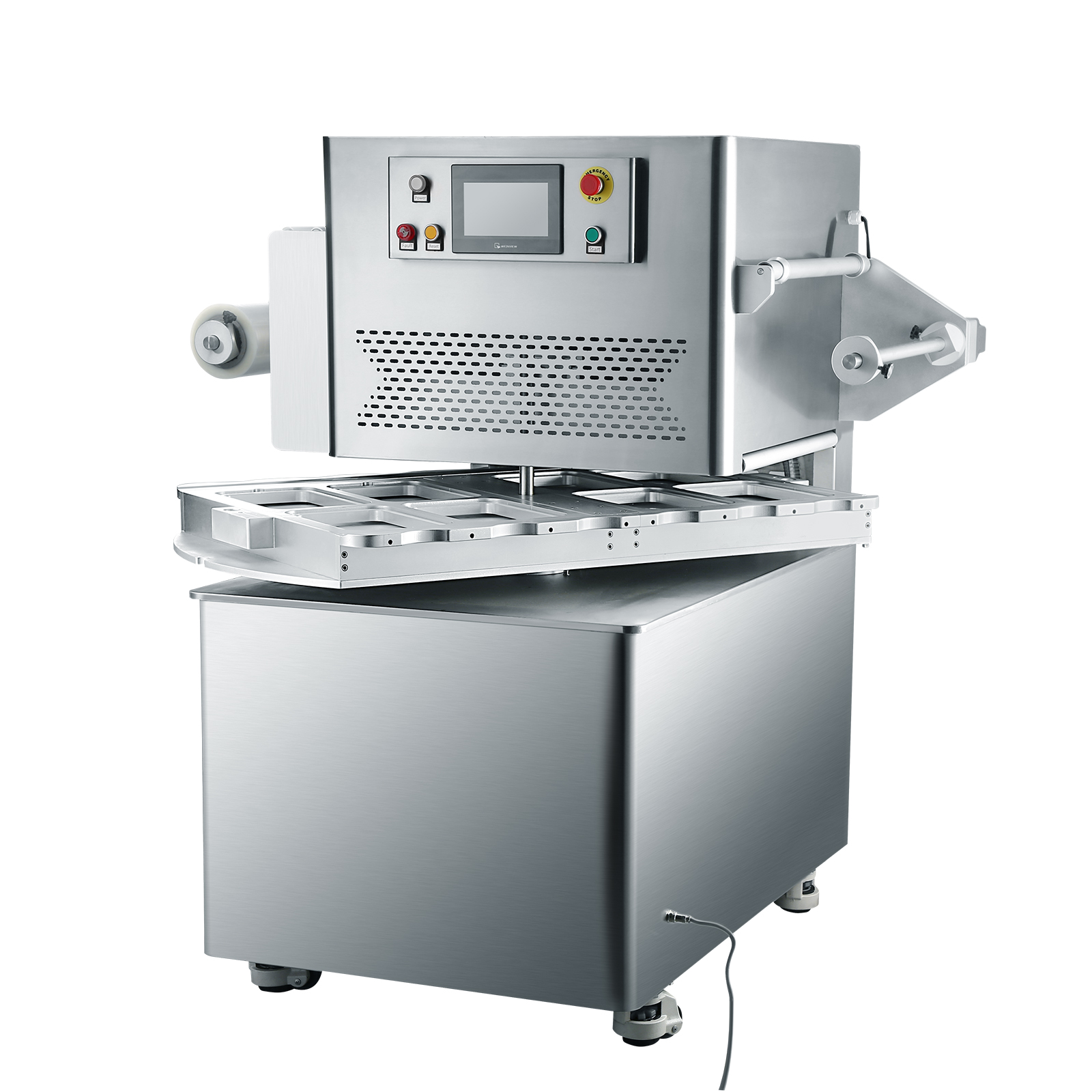 M&aacute;quina seladora de bandeja a v&aacute;cuo para pele de camar&atilde;o ZT-480 M&aacute;quina rotativa de forma&ccedil;&atilde;o de v&aacute;cuo para pele de camar&atilde;o seladora a v&aacute;cuo