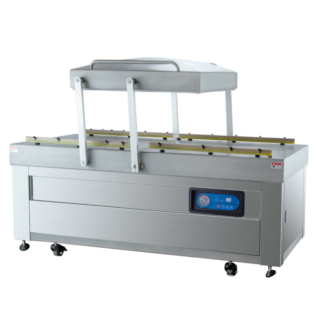 M&aacute;quina seladora a v&aacute;cuo de embalagem a v&aacute;cuo plana DZQ 700 / 2SA para c&acirc;mara dupla de alimentos autom&aacute;tica