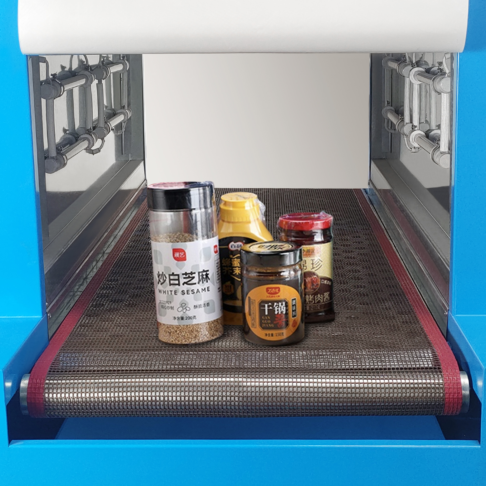 BS-450 Teflon automatic heat seal shrink wrapping machine