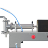 SLF- Riempitrice semiautomatica per liquidi (olio/bevanda/shampoo) con sistema pneumatico a controllo pneumatico in acciaio inossidabile