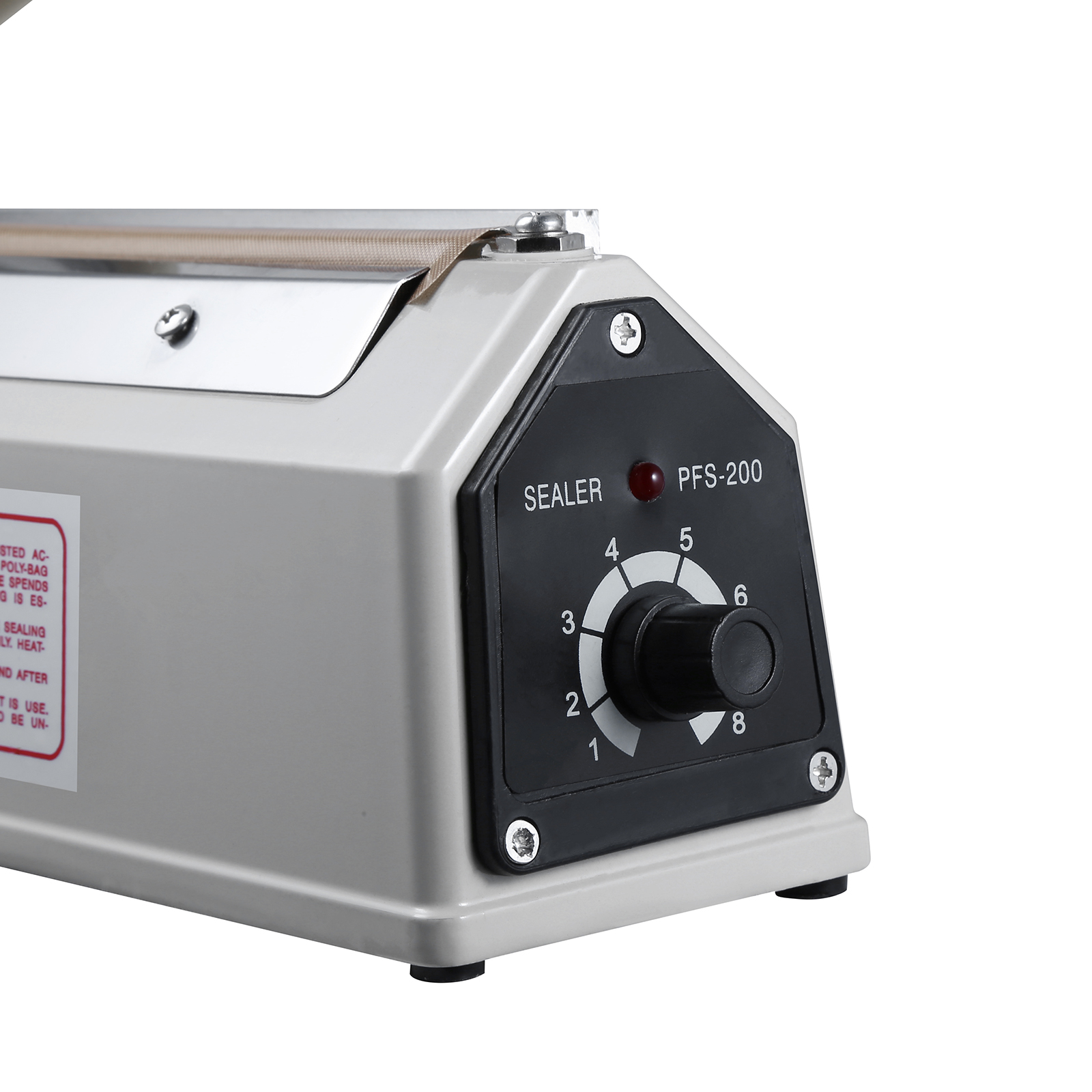 PFS-200C-5MM V&auml;rmef&ouml;rseglingsmaskiner f&ouml;r Food Impulse Sealer Bag Sealer Maskintv&auml;tt Fyllning F&ouml;rsegling och packning