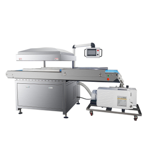 DZQ-800C Volledig automatische doos Type riemtype Beef Vacuüm Sealer Machine voor vleesvoedsel Continu vacuümverpakkingsmachine